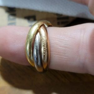 Cartier trinity rolling ring 18k gold as 6
